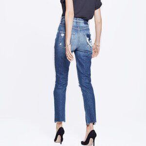 Mother Denim The Swooner Crop Distressed Jeans